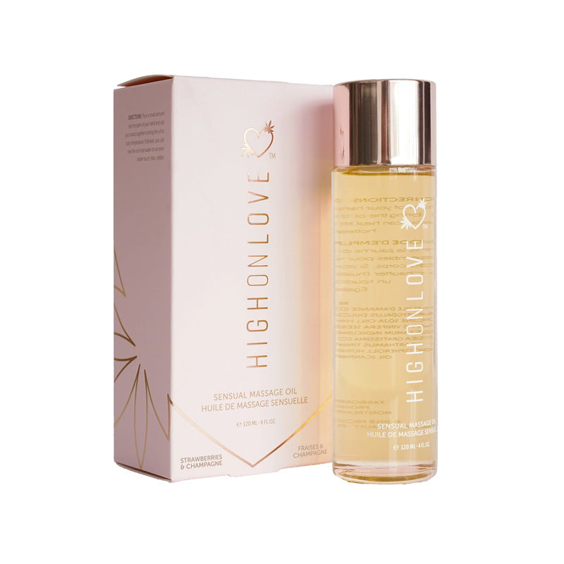 HighOnLove - HighOnLove Massage Oil Strawberries & Champagne - Lubricants, Creams & Glides - Liquid