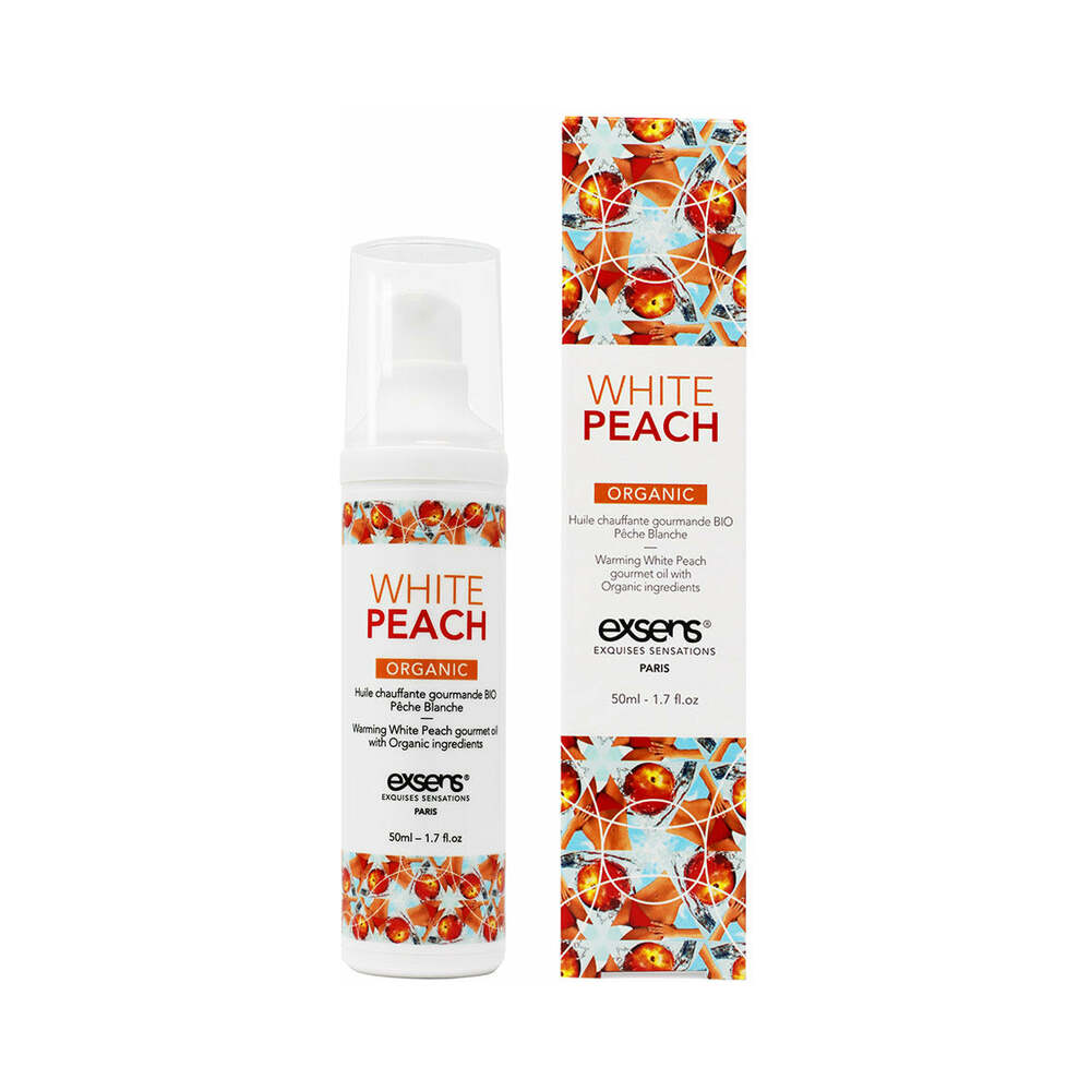 Exsens - Exsens Warming Massage Oil White Peach 1.7 oz. - Lubricants, Creams & Glides - Liquid