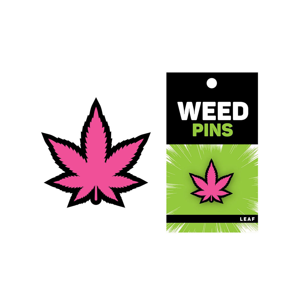 Wood Rocket - Weed Pin Pink Marijuana Leaf - Novelties & Games - Metal