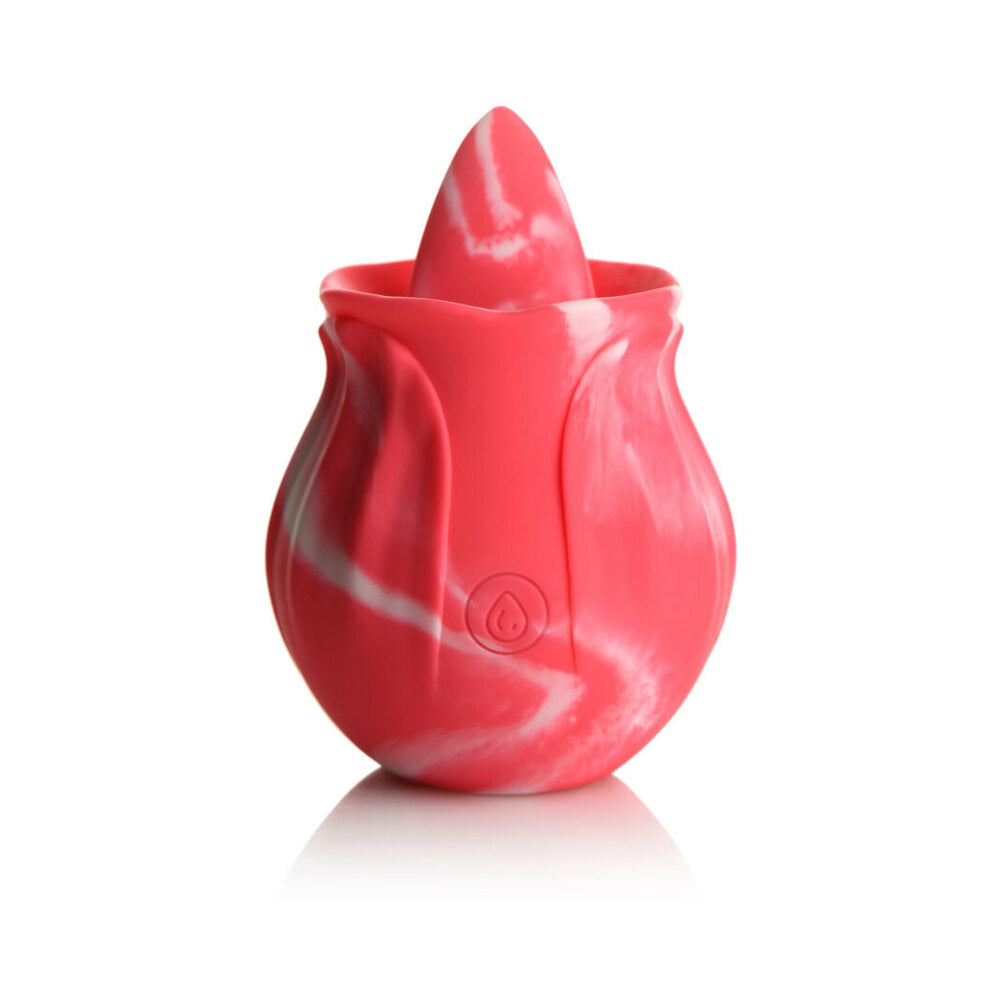 Curve Novelties - Curve Toys Gossip Cum Into Bloom Rechargeable Silicone Licking Rose Pink Twirl - Vibrators - Silicone