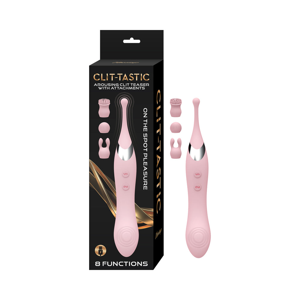 Nasstoys - Clit-Tastic Arousing Clit Teaser with Attachments Pink - Vibrators - Silicone