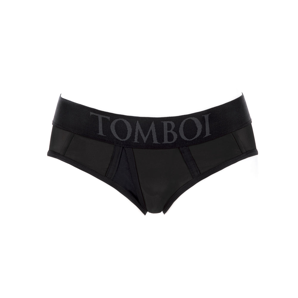 SpareParts - SpareParts Tomboi Cover Brief Style Underwear Harness Nylon Black/Black 3XL - Harnesses & Strap-Ons - Nylon