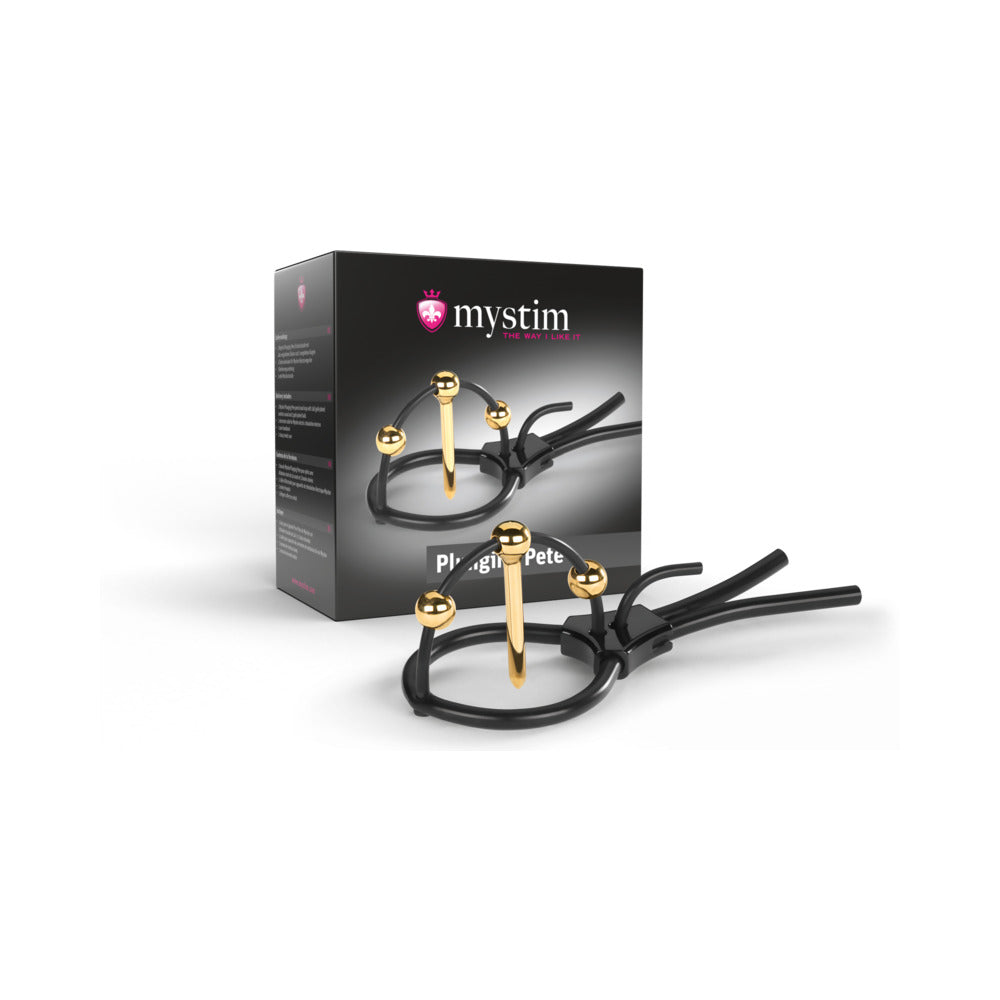 Mystim - Mystim Plunging Pete Corona Glans Strap with Urethral Sound - Bondage & Fetish Toys - Silicone