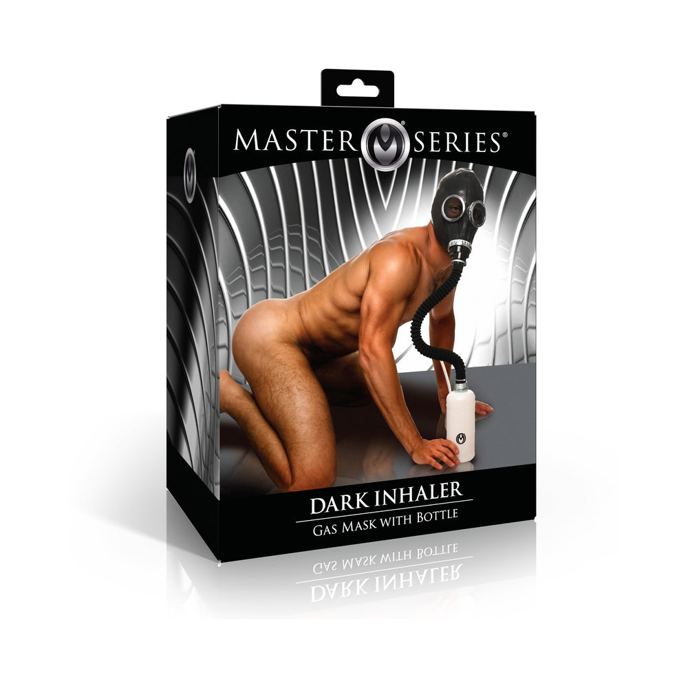 XR Brands - Master Series Rubber Gas Mask with Bottle - General - Jelly/Rubber
