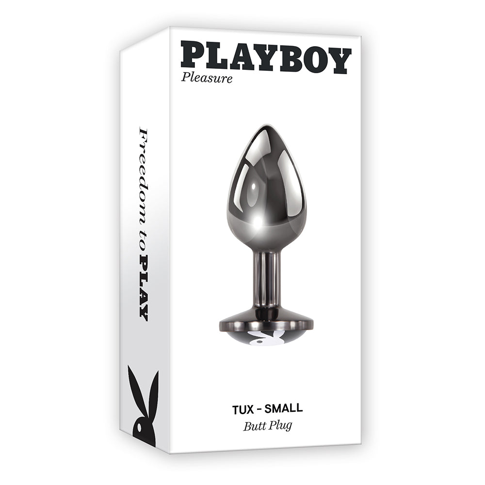 Playboy - Playboy Tux Small Metal Anal Plug Hematite - Anal Toys & Stimulators - Metal