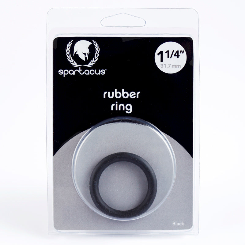 Spartacus - Spartacus Rubber Cock Ring 1.25in. (Black) - Cockrings - Jelly/Rubber
