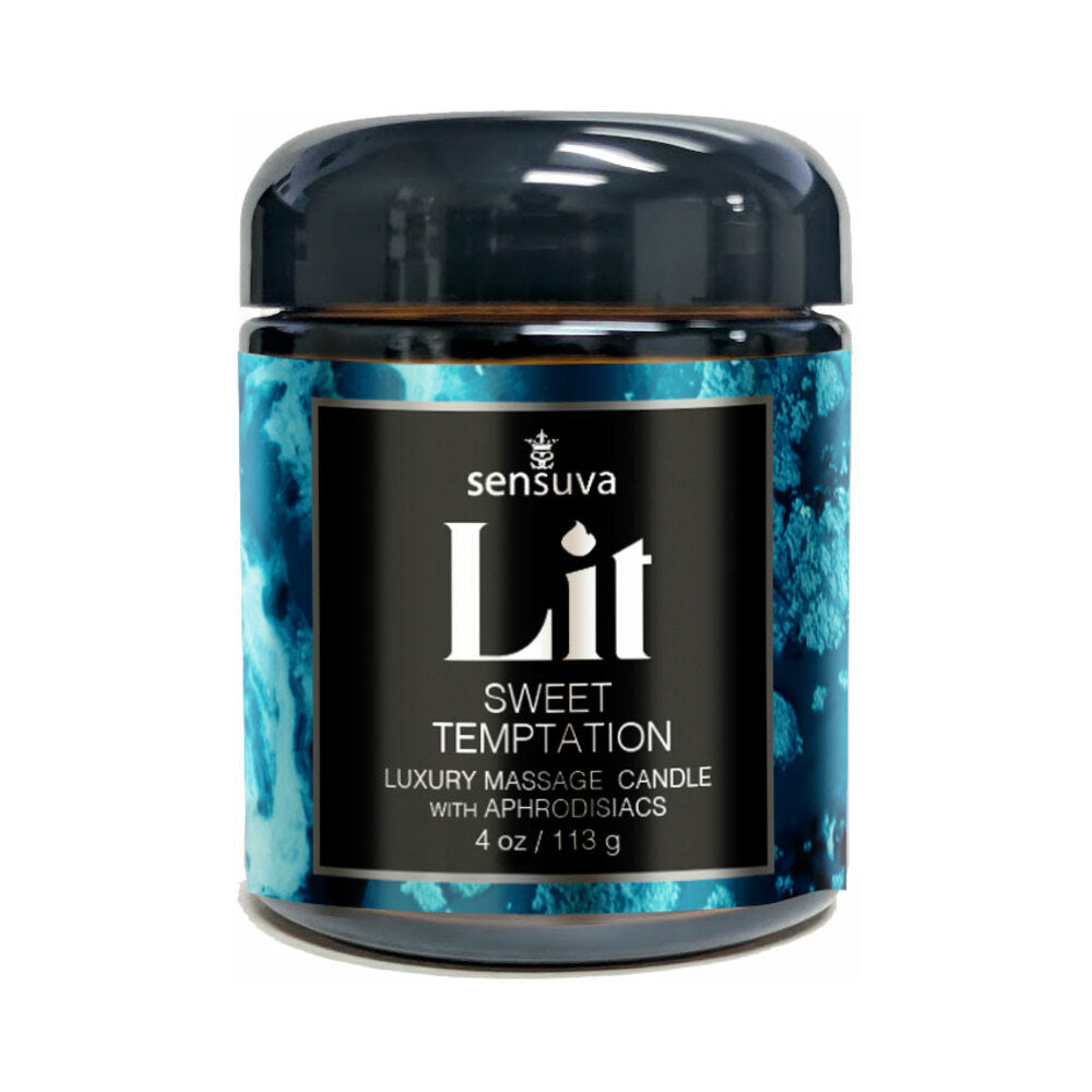 Sensuva - Sensuva Lit Sweet Temptation Luxury Massage Candle 4 oz. - General - Wax