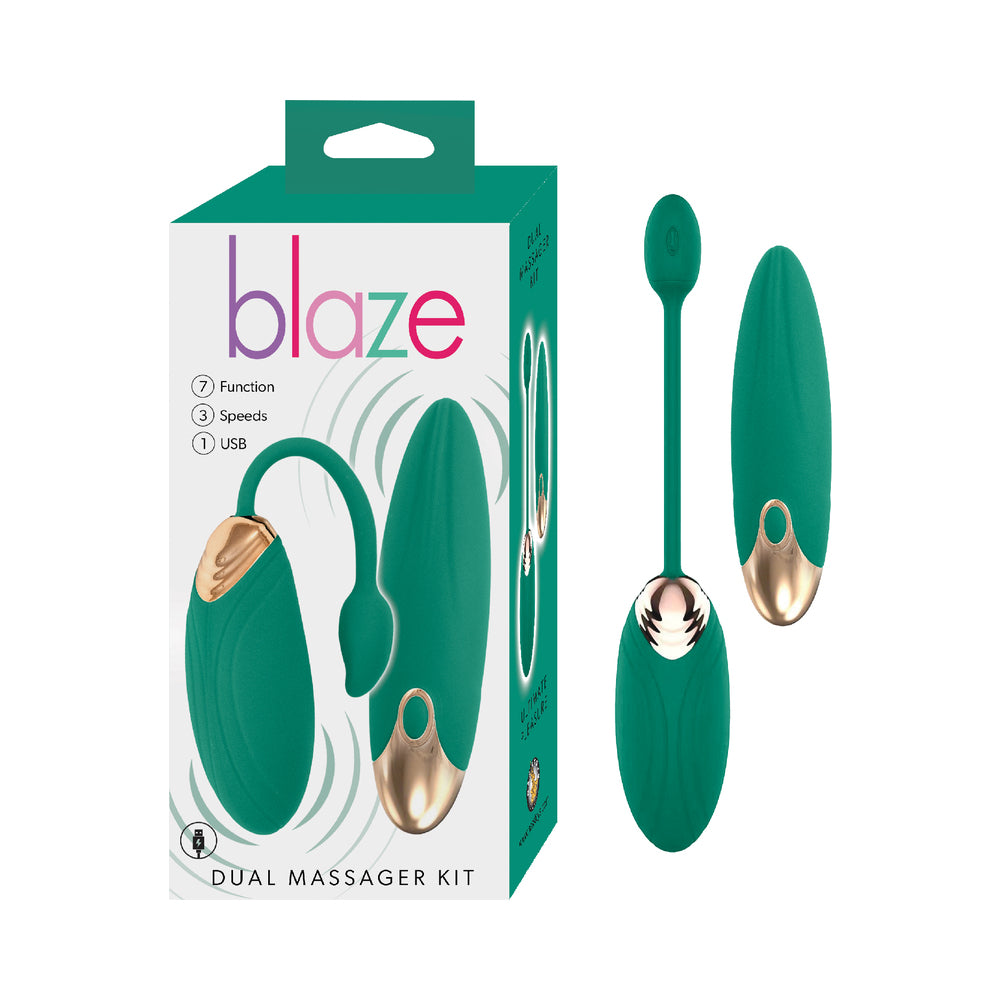 Nasstoys - Blaze Dual Massager Kit Green - Vibrators