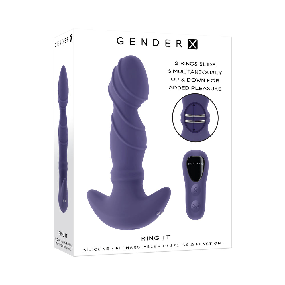 Gender X - Gender X Ring It Purple - Anal Toys & Stimulators - Silicone
