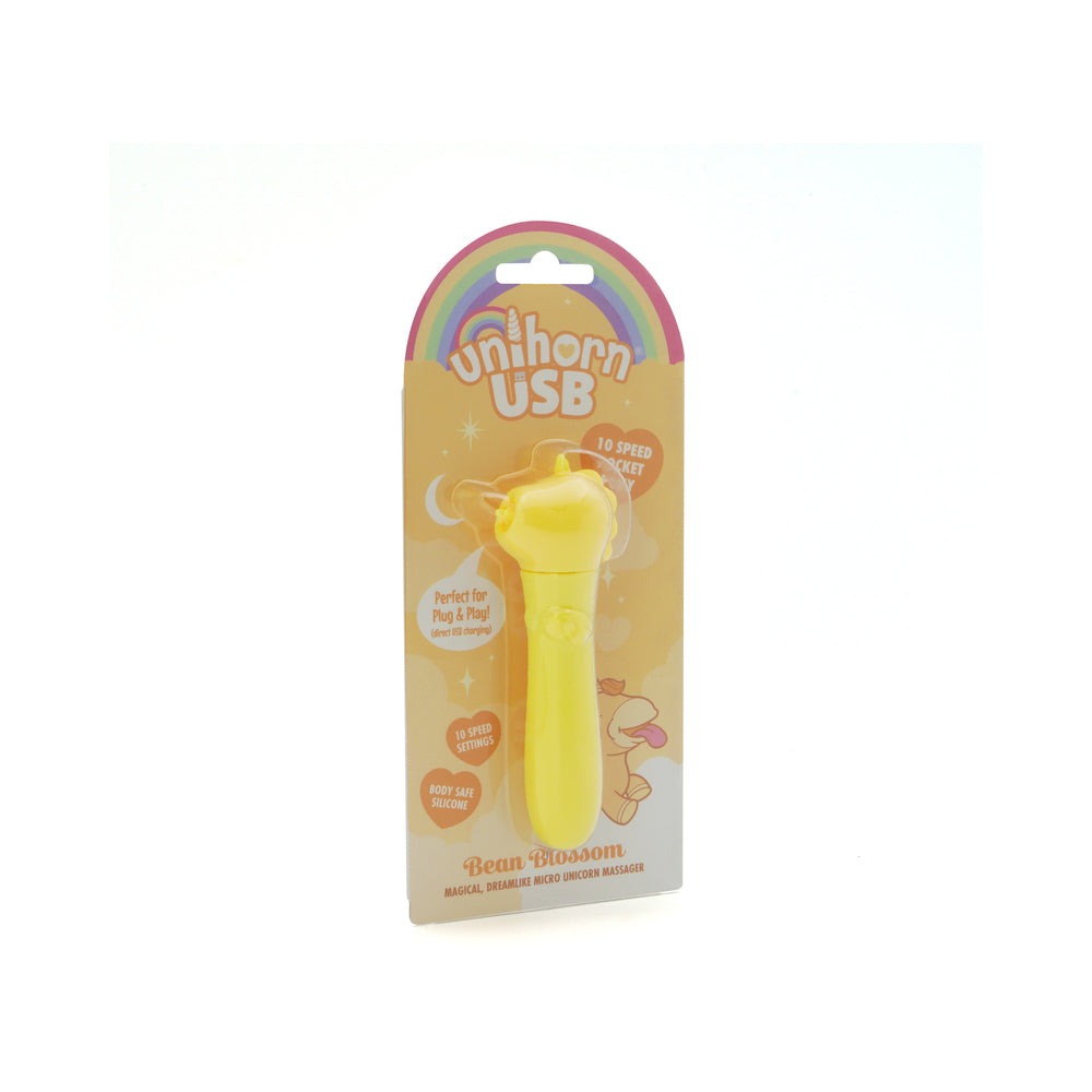 Creative Conceptions - Unihorn USB Bullet Bean Blossom Yellow - Vibrators - Silicone