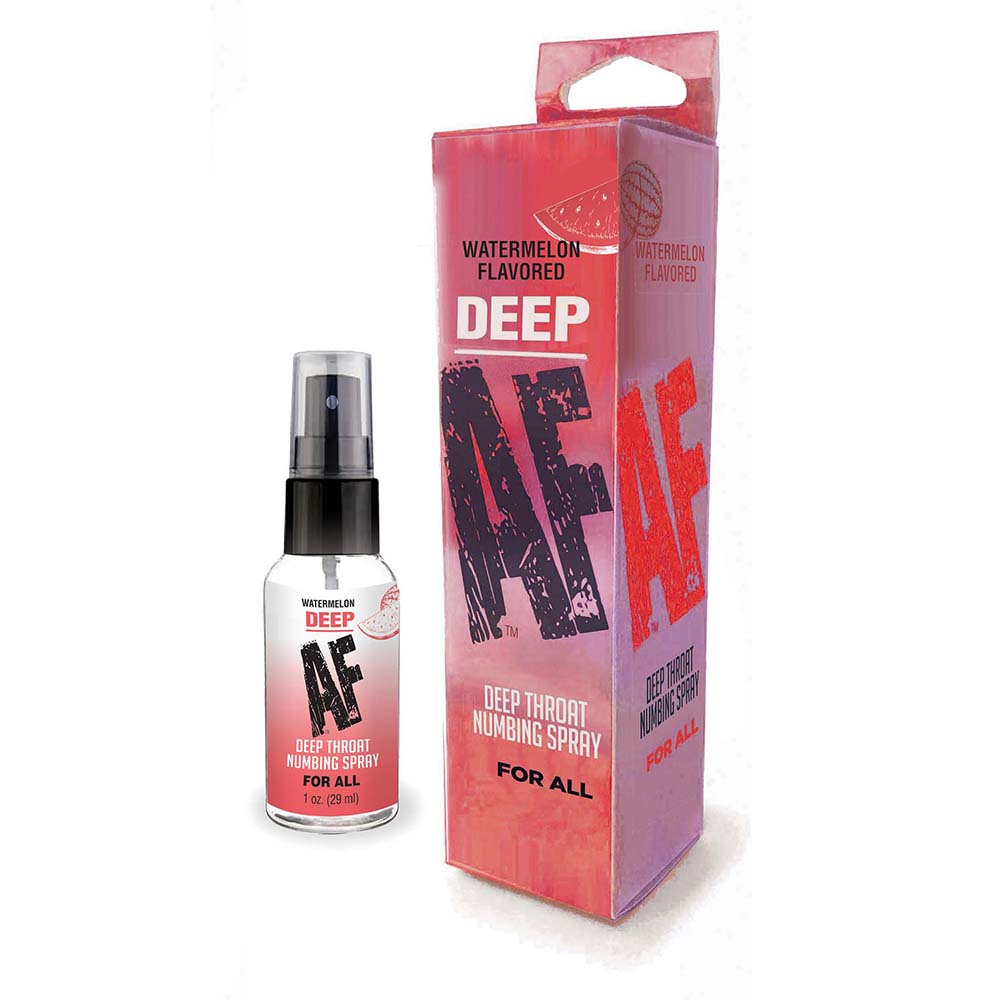 Little Genie - Deep AF Watermelon Flavored Deep Throat Numbing Spray 1 oz. - Supplements & Enhancers - Liquid