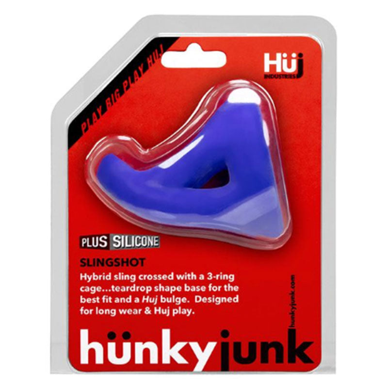 Oxballs - Hunkyjunk SLINGSHOT 3-ring teardrop cobalt - Cockrings - TPE/TPR/Elastomers