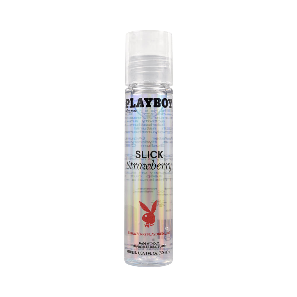 Playboy - Playboy Slick Flavored Water-Based Lubricant Strawberry 1 oz. - Lubricants, Creams & Glides - Liquid