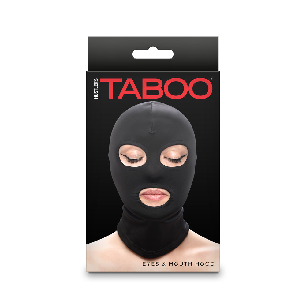 NS Novelties - Hustler Taboo Eyes&Mouth Hood Black - General - Polyester