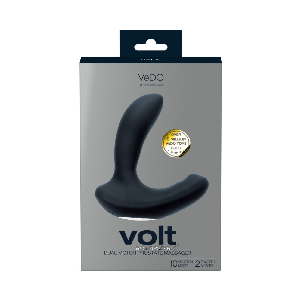 VeDO - VeDO Volt Rechargeable Prostate Vibe Black - Anal Toys & Stimulators - Silicone