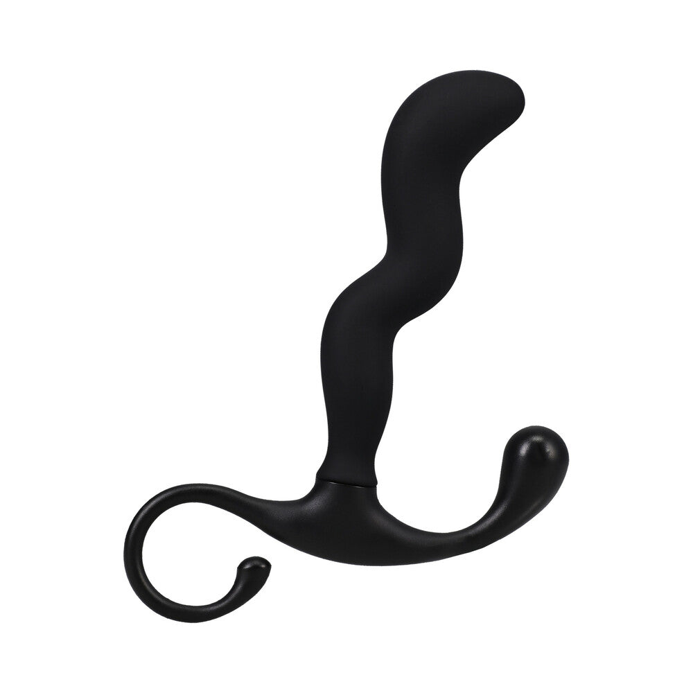 Doc Johnson - OptiMALE Zig Zag Silicone P-Massager Black - Anal Toys & Stimulators