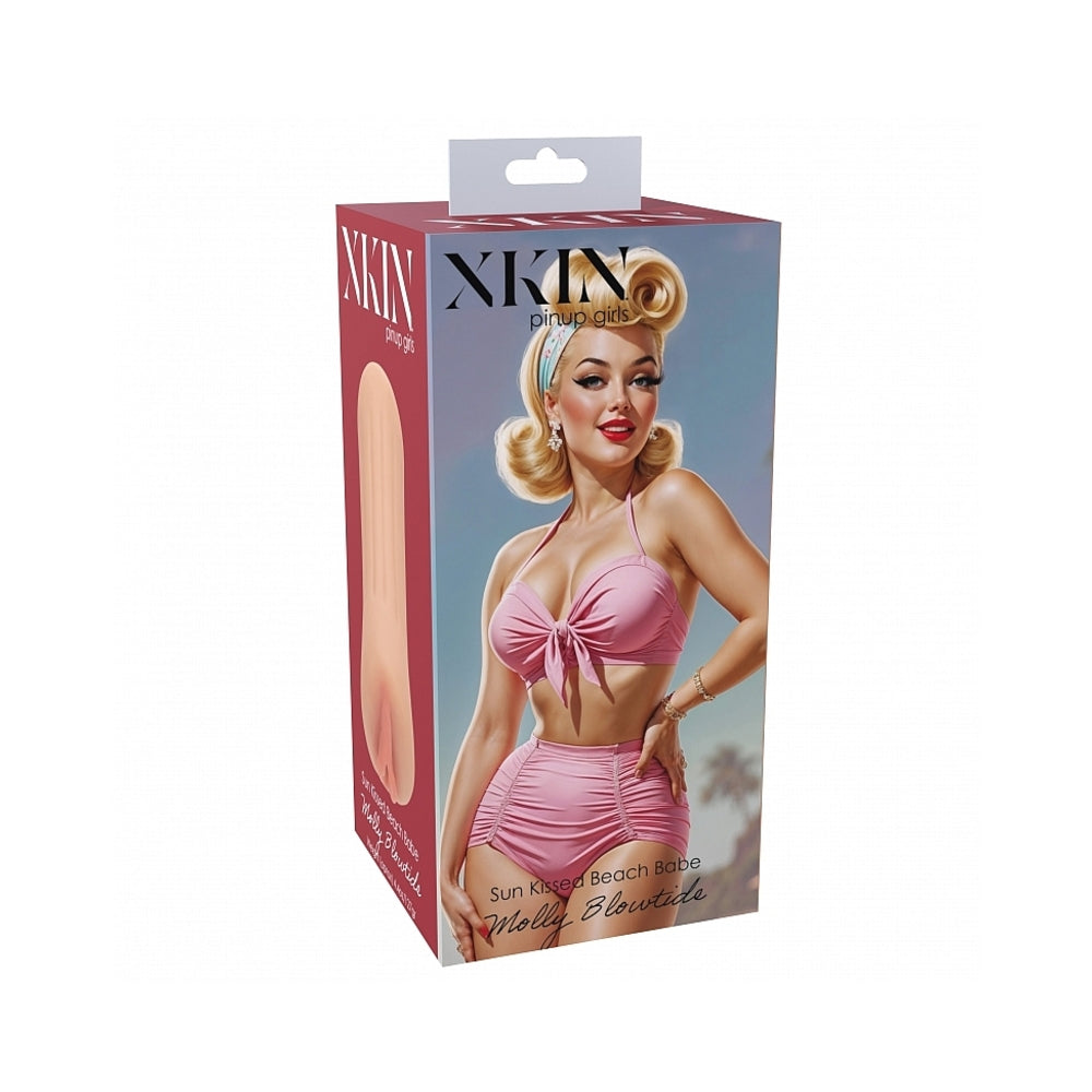 Shots - Xkin Pinup Girls Molly Blowtide Stroker Beige - Masturbation Aids for Males