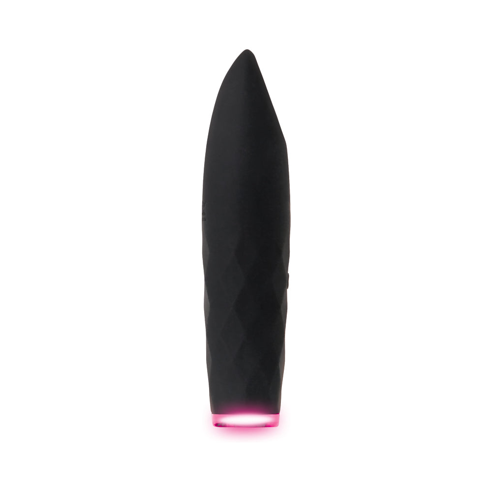 Evolved - Evolved On The Spot Light-Up Rechargeable Silicone Bullet Vibrator Black - Vibrators - Silicone