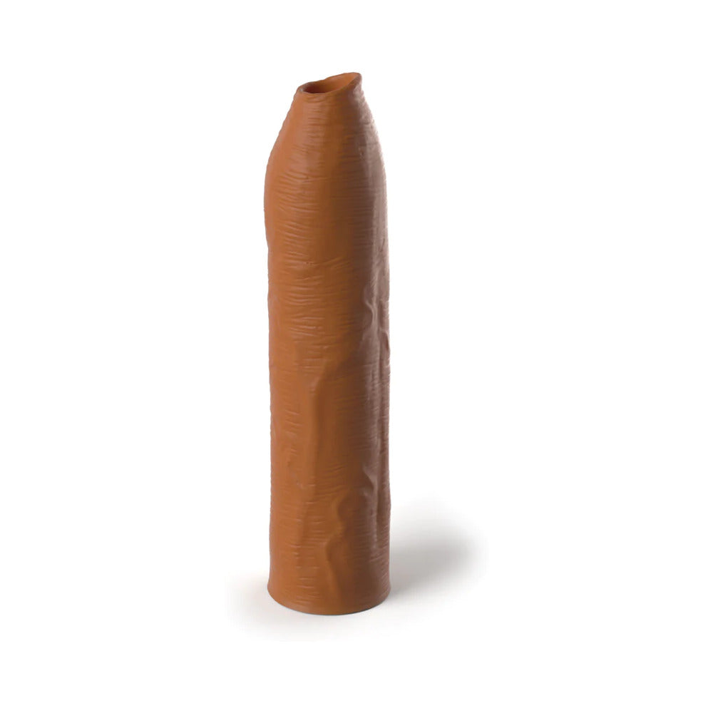 Pipedream - Fantasy X-tensions Elite Uncut 7 in. Open-Ended Silicone Enhancement Sleeve Tan - Penis Extension & Sleeves - Silicone