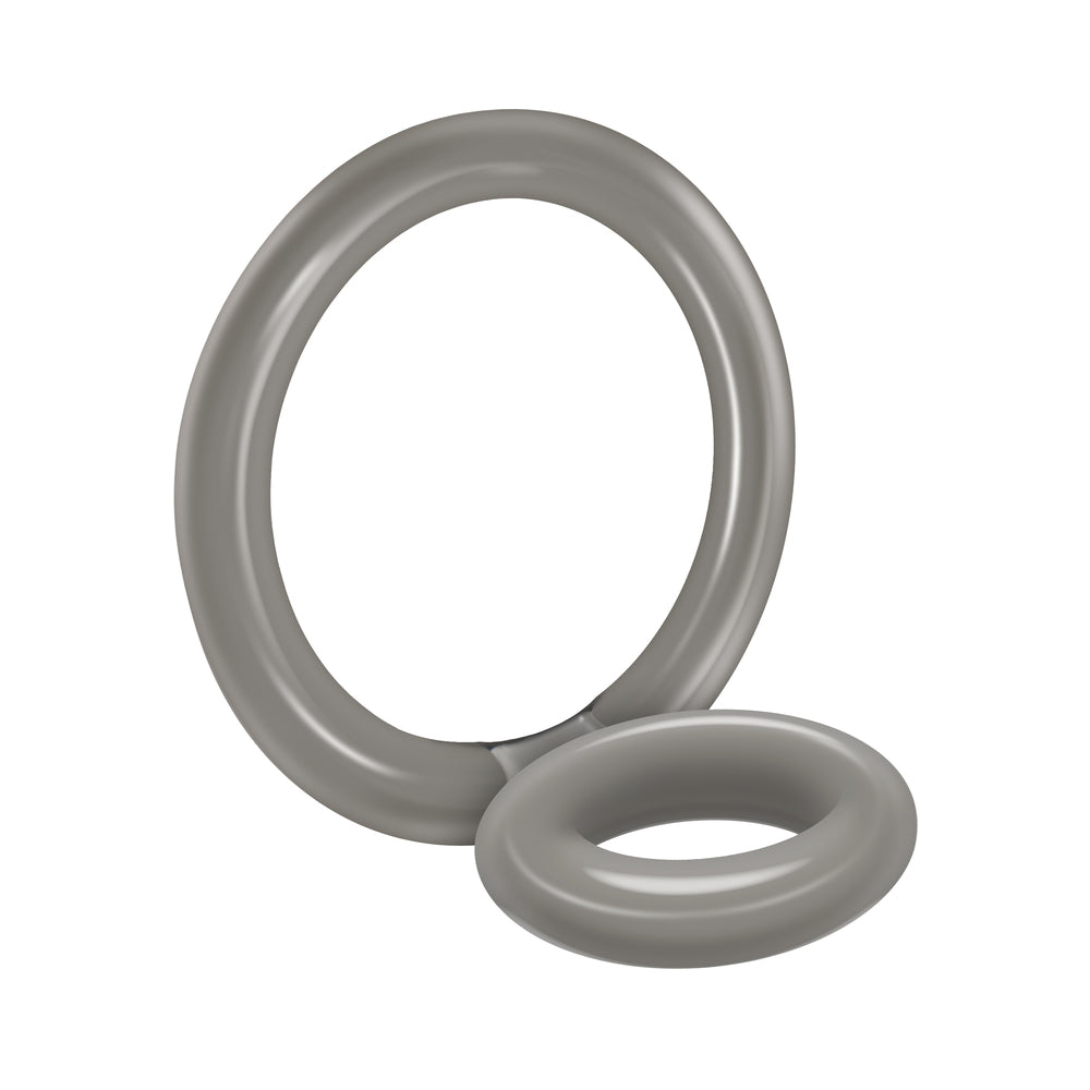 Zero Tolerance - Zero Tolerance Bullseye Dual Ring Cockring Smoke - Cockrings - TPE/TPR/Elastomers