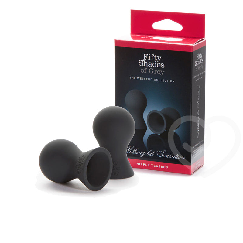 Fifty Shades of Grey - Fifty Shades of Grey Weekend Collection Nothing But Sensation Silicone Nipple Teasers Black - Bondage & Fetish Toys - Silicone
