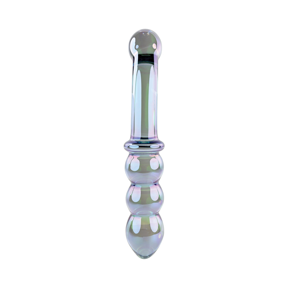 Gender X - Gender X Lustrous Galaxy Wand 7.3 in. Dual-Ended Glass Dildo Multi-Color - Dildos - Glass