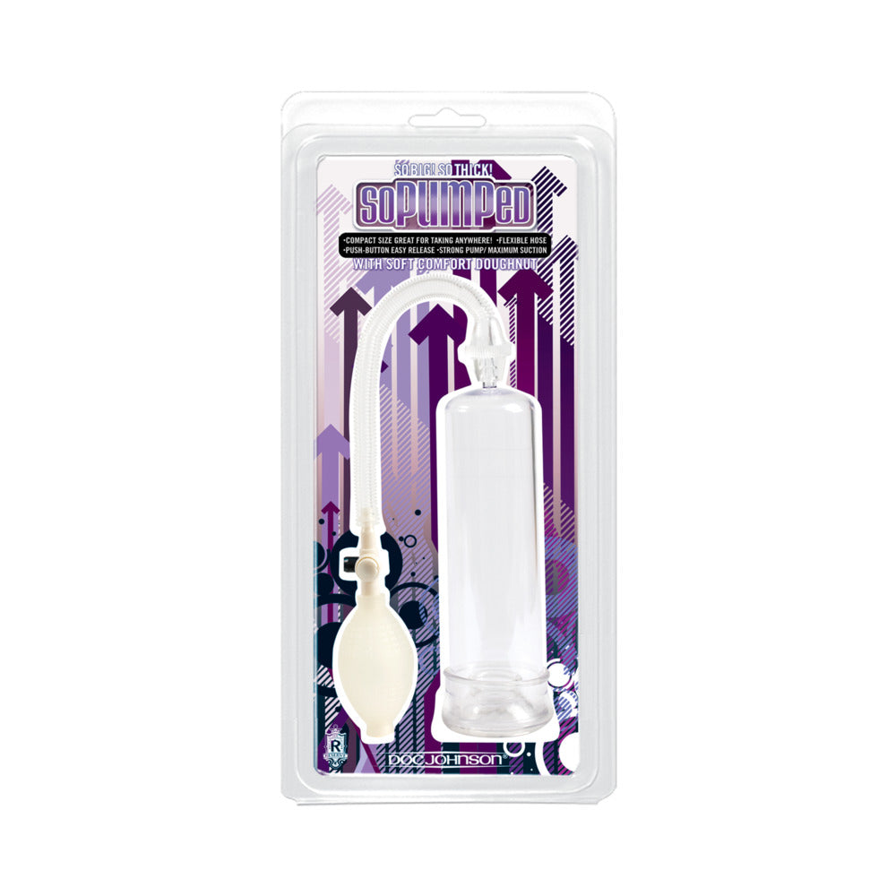 Doc Johnson - So Pumped Penis Pump without Sleeve (Clear) - Pumps & Enlargers - TPE/TPR/Elastomers