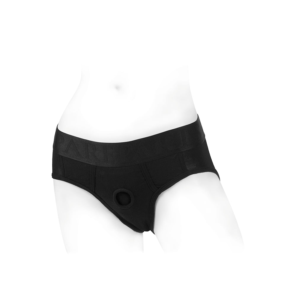 SpareParts - SpareParts Tomboi Rayon Briefs Harness Black Size 3XL - Harnesses & Strap-Ons - Rayon