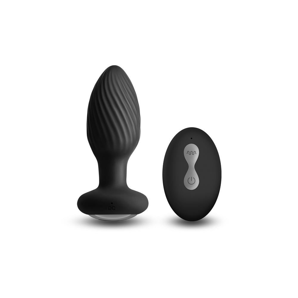 NS Novelties - Renegade Alpine Gyrating Plug Black - Vibrators - Silicone
