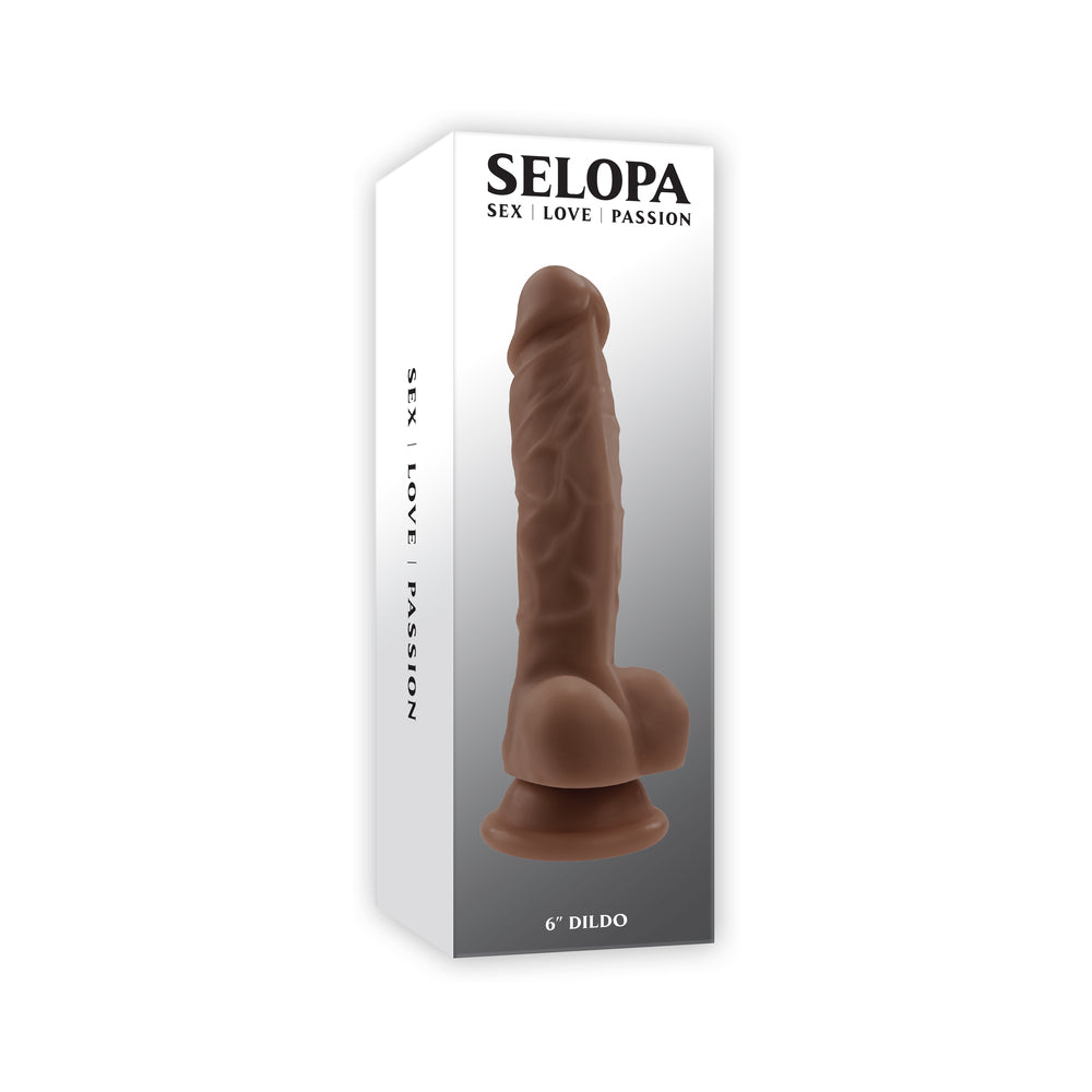 Selopa - Selopa Non-Vibrating Dildo 6 in. Dark - Dildos - PVC