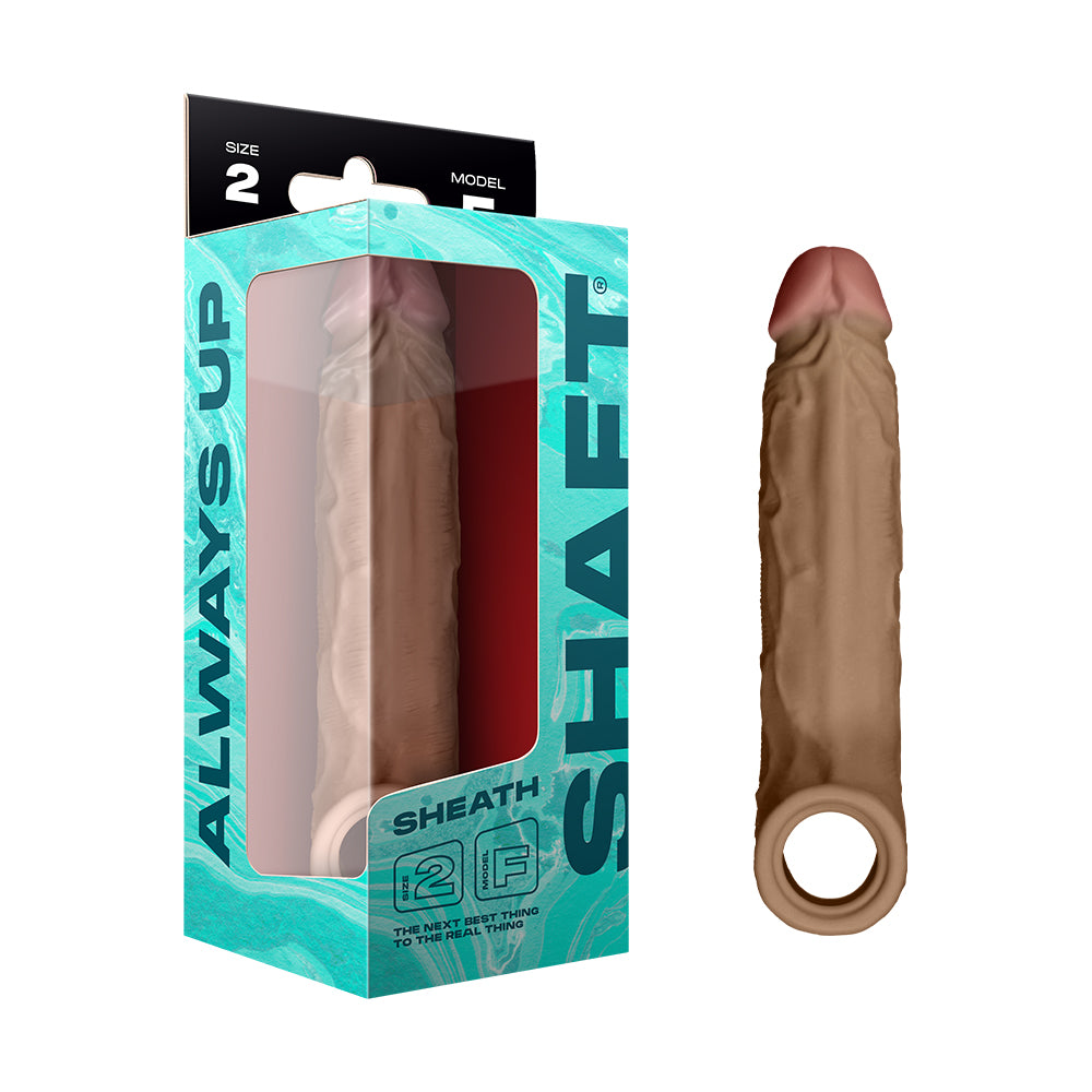 Shaft - Shaft Model F: Sheath Oak Size 2 - Penis Extension & Sleeves - Silicone