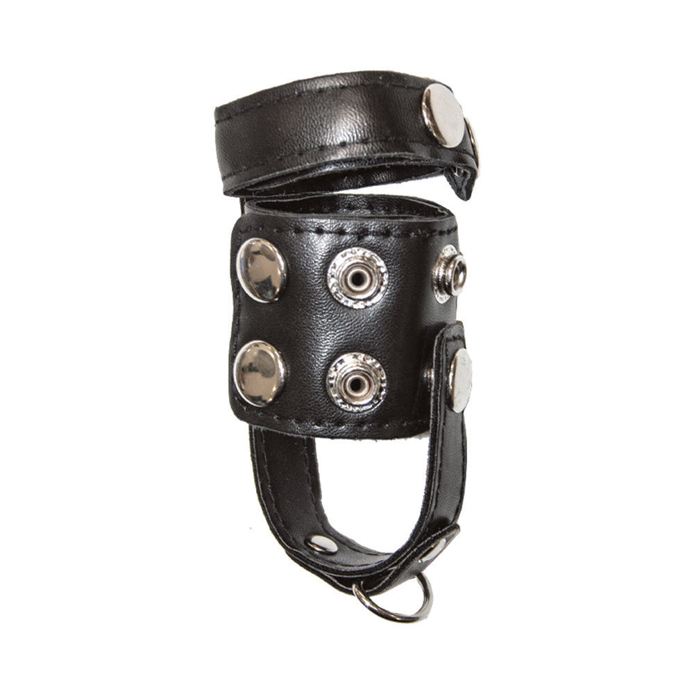 Nasstoys - Ballgear Ball Stretcher With Separator & D-Ring - Black - Cockrings - Metal