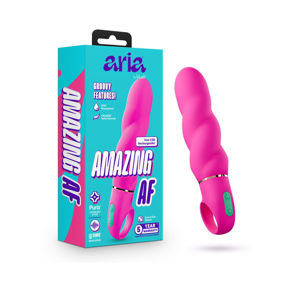 Blush - Aria Amazing AF 2.0 Rechargeable Vibe Fuchsia - Vibrators - Silicone