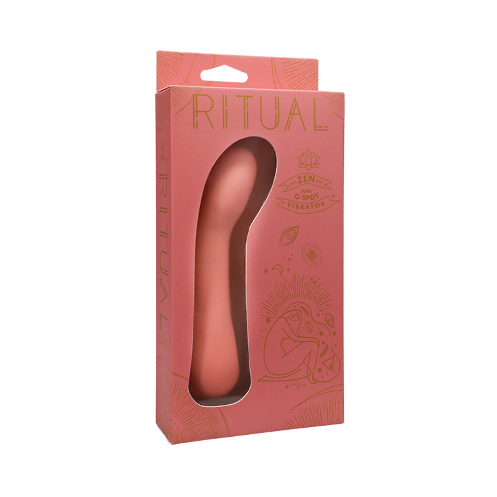 Doc Johnson - RITUAL Zen Rechargeable Silicone G-Spot Vibrator Coral - Vibrators - Silicone