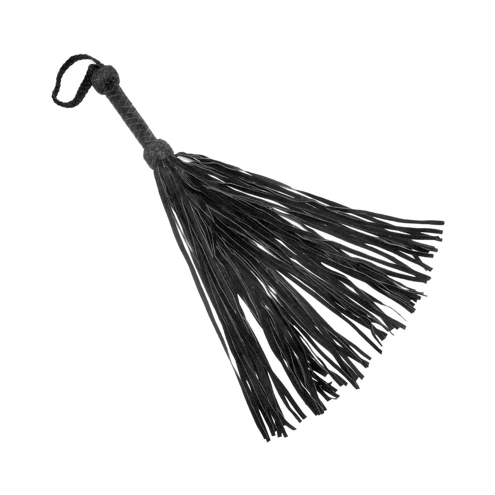 Prowler RED - Prowler RED Leather Suede Flogger Black - Bondage & Fetish Toys - Leather