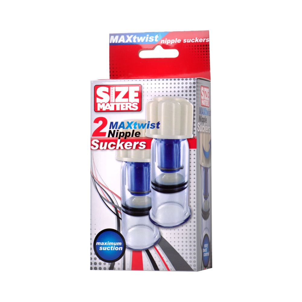 XR Brands - Size Matters Max-Twist Nipple Suckers - Bondage & Fetish Toys - ABS