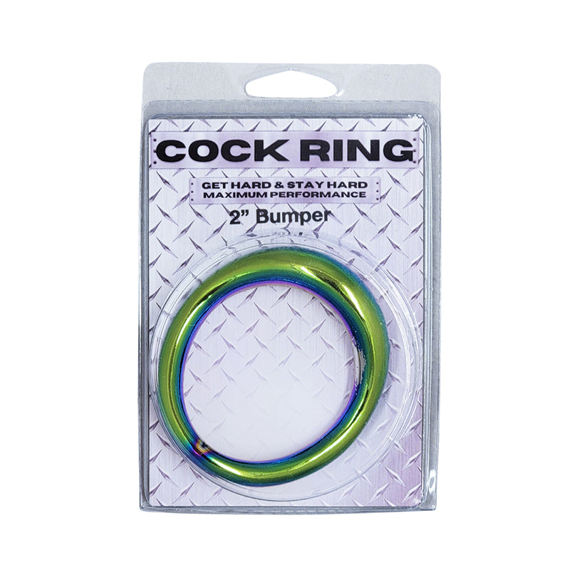 Ple''sur - Ple''sur SS Rainbow Bumper Cockring 2in - Cockrings - Metal