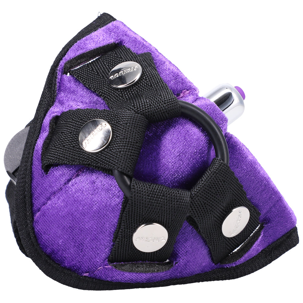 Tantus - Tantus Velvet Vibrating Strap-On Harness Lilac - Harnesses & Strap-Ons - Velvet