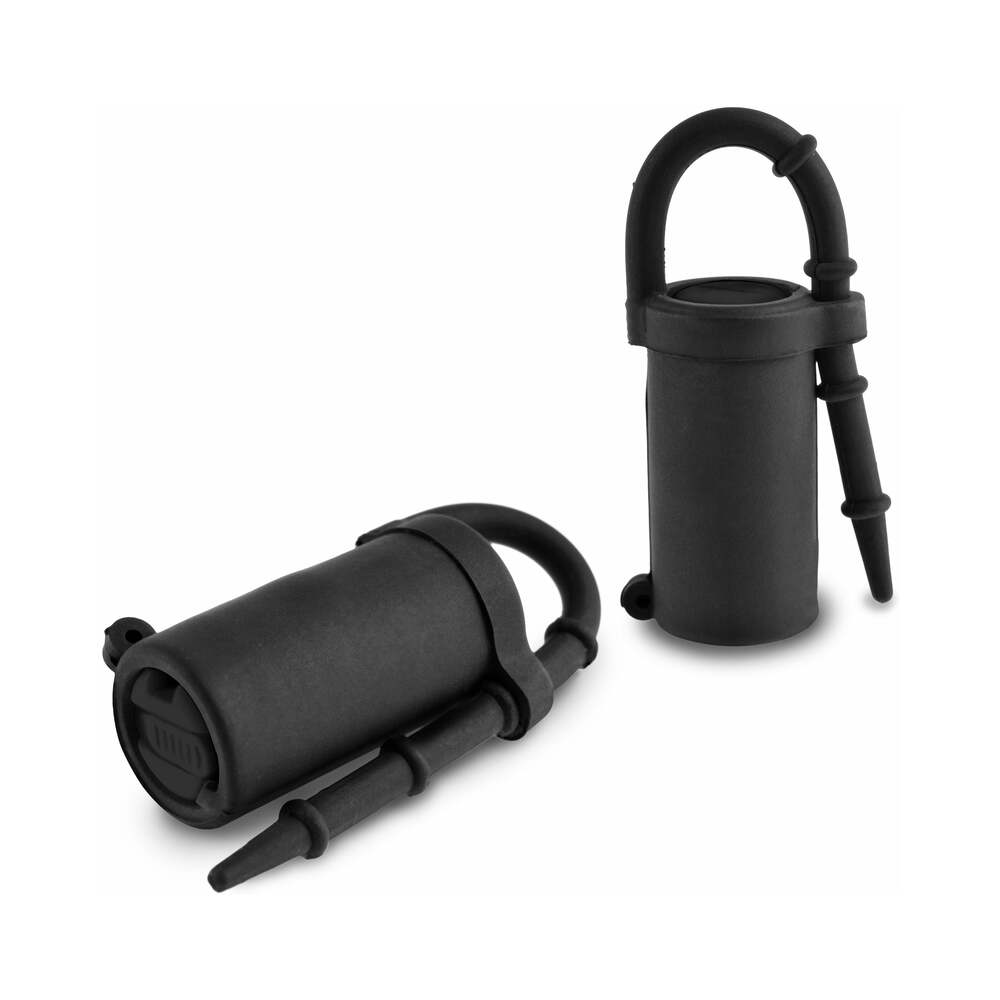 Pipedream - Fetish Fantasy Series Limited Edition Vibrating Silicone Nipple Teazers Black - Bondage & Fetish Toys - Silicone