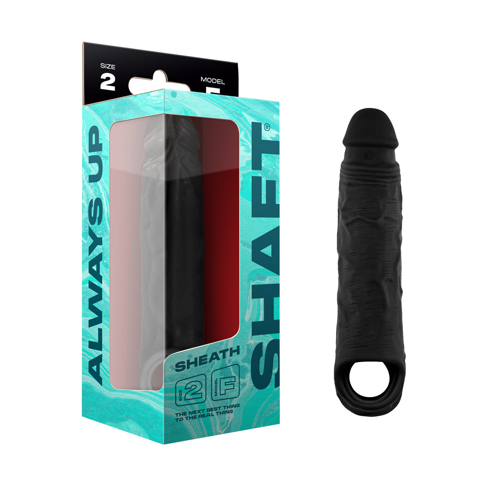 Shaft - Shaft Model F: Sheath Size 2 Black - Penis Extension & Sleeves