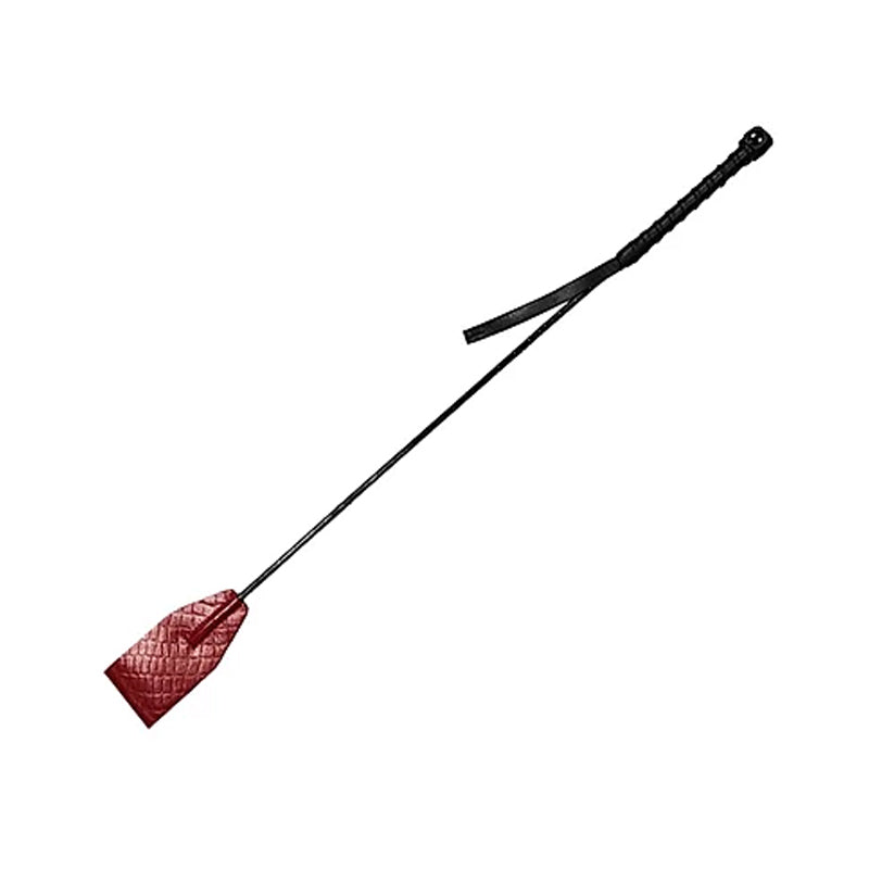 Rouge Garments - Leather Riding Crop Burgunday & Black - Bondage & Fetish Toys - Leather