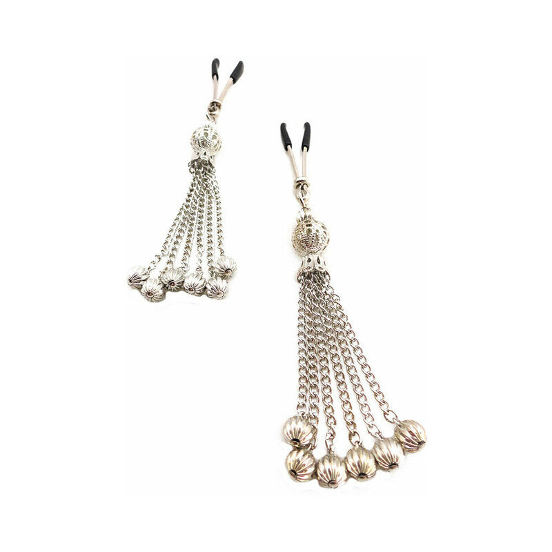 PHS International - Bijoux de Nip Chain Tassel Nipple Clamps - Bondage & Fetish Toys - Metal