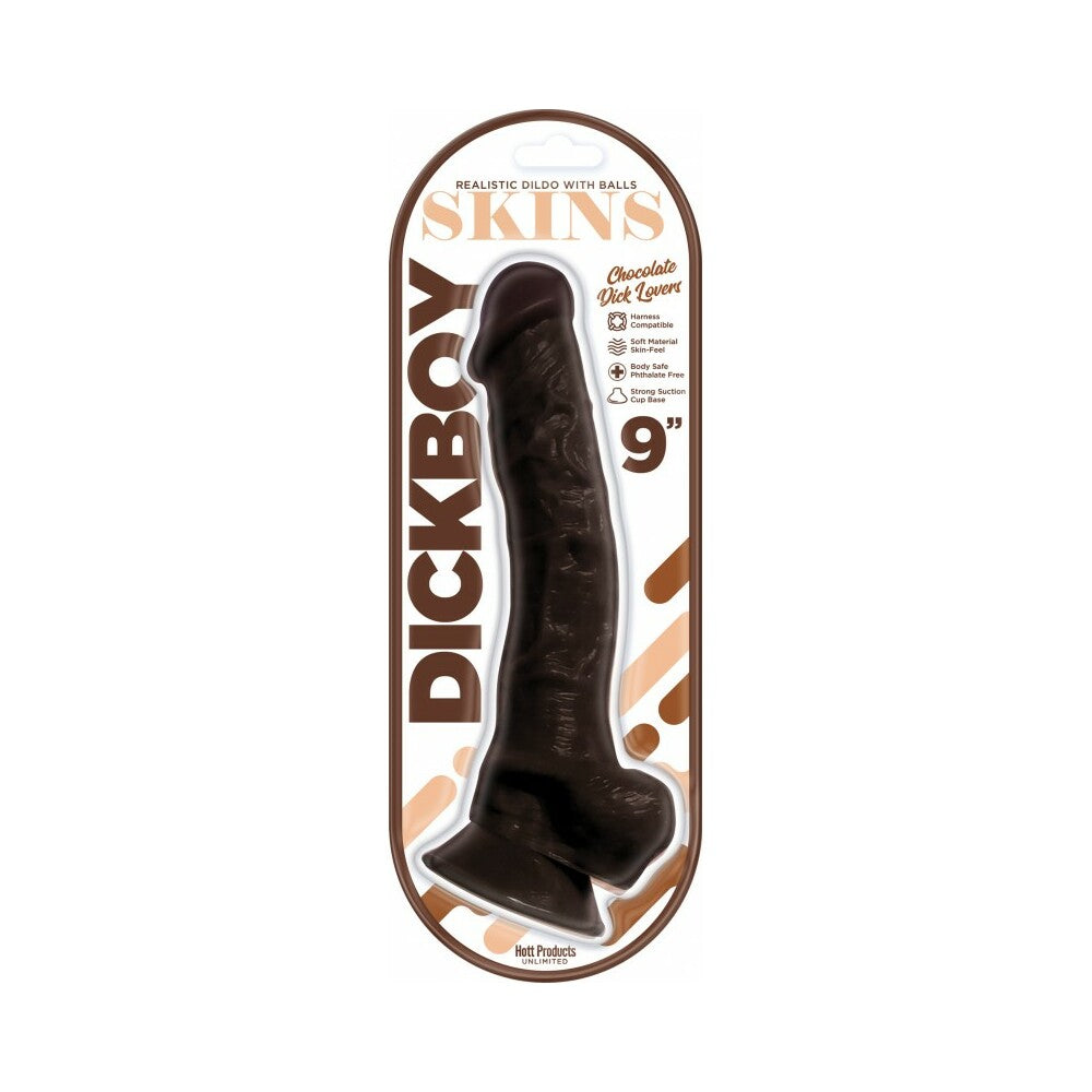 Hott Products - Dickboy Skins Dildo 9 in. Chocolate Lovers - Dildos - TPE/TPR/Elastomers