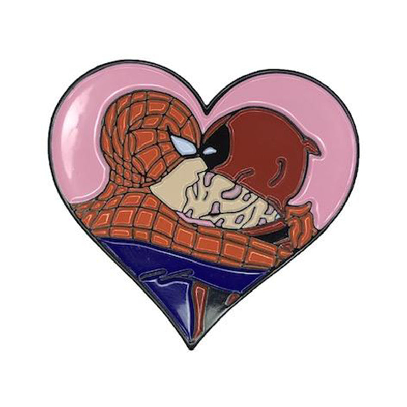 Geeky & Kinky - Geeky & Kinky Webhead Hearts Merc Enamel Pin - Novelties & Games - Metal