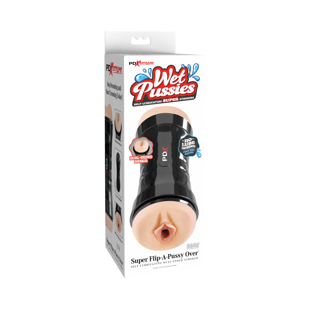 PDX Brands - PDX Extreme Super Flip-A-Pussy Over Light - Masturbation Aids for Males - TPE/TPR/Elastomers