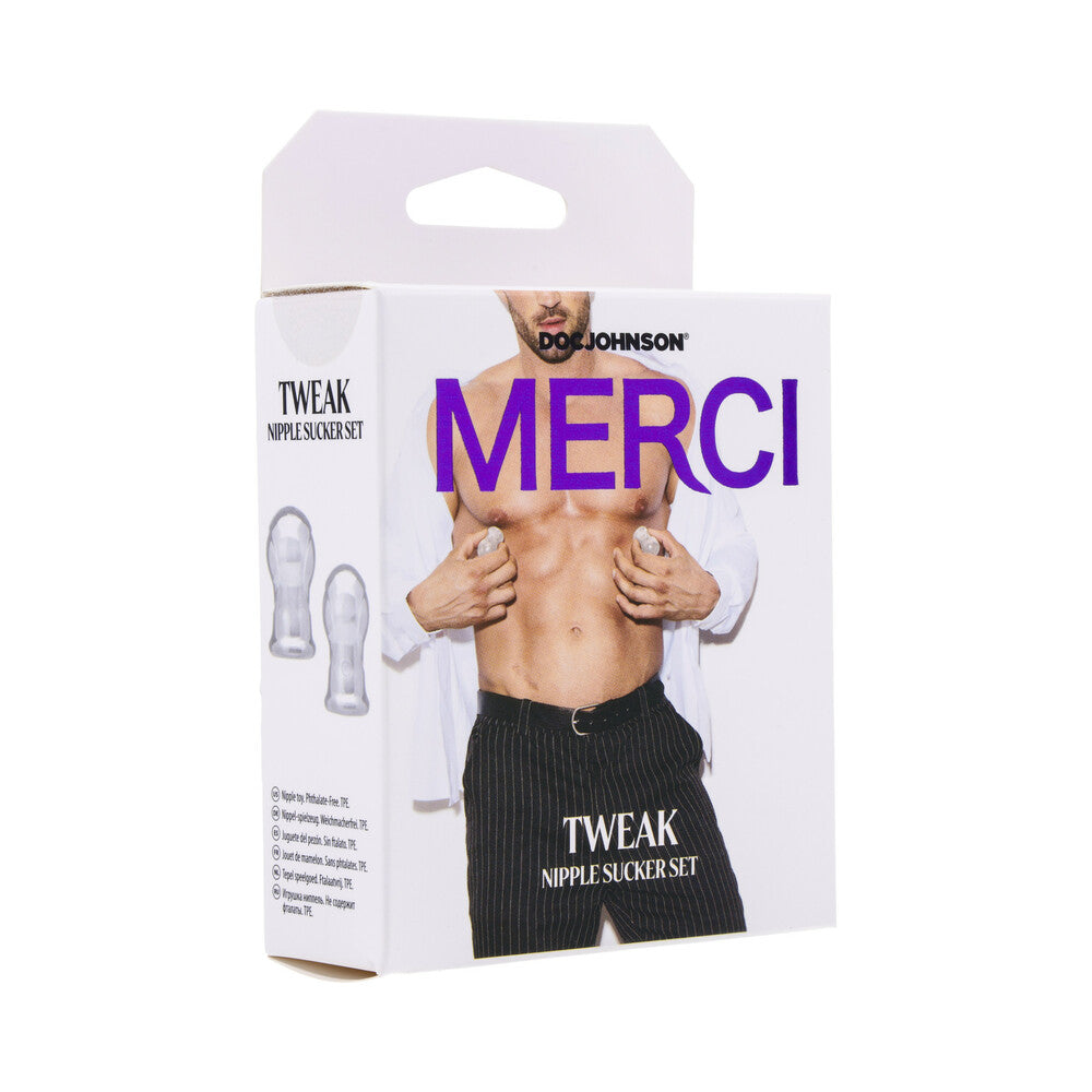 Doc Johnson - Merci Tweak Nipple Sucker Set Clear - Bondage & Fetish Toys - TPE/TPR/Elastomers