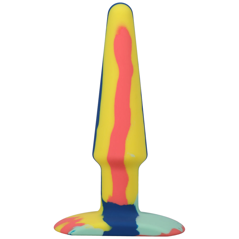 Doc Johnson - A-Play Groovy 5 in. Silicone Anal Plug Sunrise - Anal Toys & Stimulators - Silicone