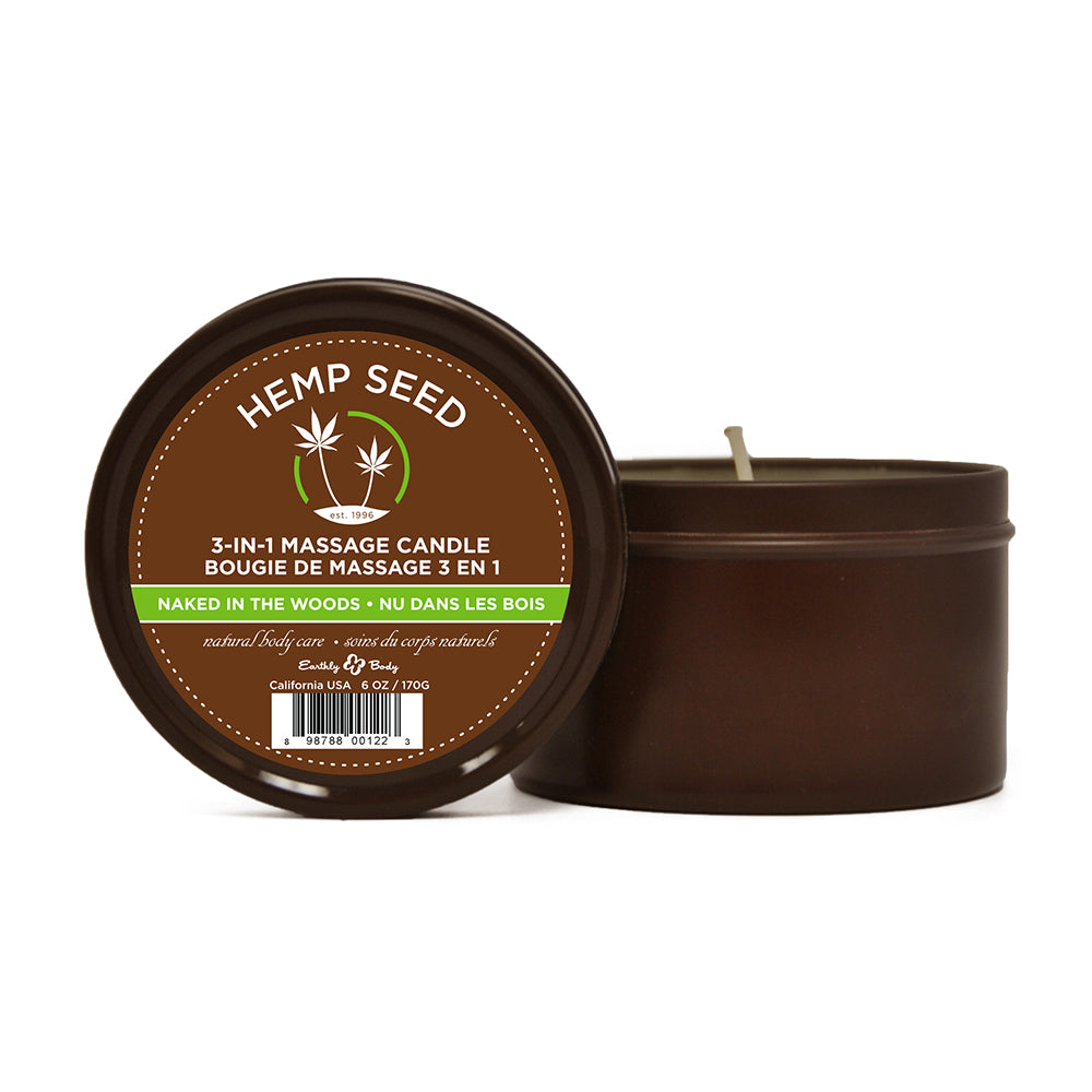Earthly Body - Earthly Body Massage Candle Naked In the Woods 6.8oz - Lubricants, Creams & Glides - Wax