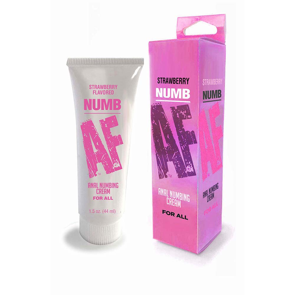 Little Genie - Numb AF Anal Desensitizer Strawberry 1.5 oz. - Supplements & Enhancers - Cream