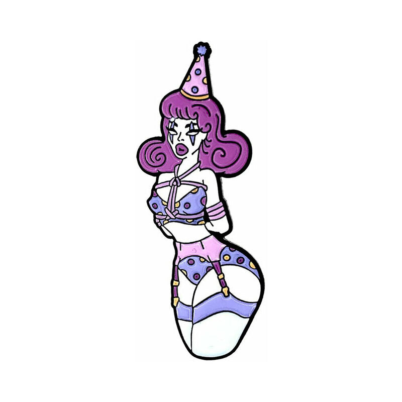 Geeky & Kinky - Geeky & Kinky Rope Clown Enamel Pin - Novelties & Games - Metal